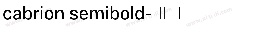 cabrion semibold字体转换